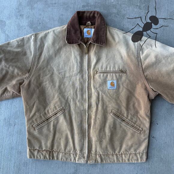Vintage Y2K Carhartt brown Detroit work wear jacket - Picture 3 of 8